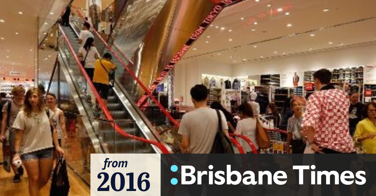UNIQLO Japanese clothing giant opens in Brisbane to sound of drums